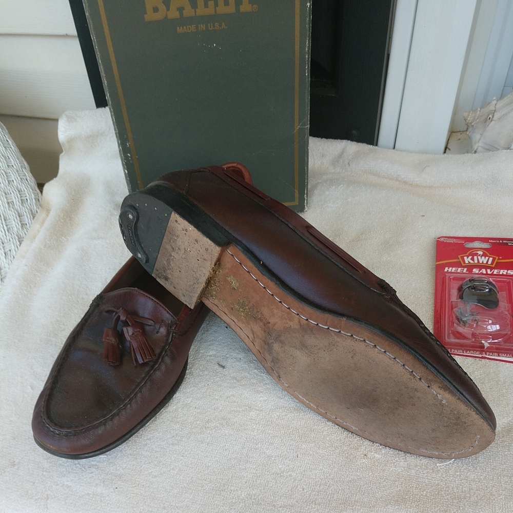 SOLD   BALLY Men's Shoes Loafer's Brown Leather W/ Tassels W/ Original Box - Picture 5 of 12